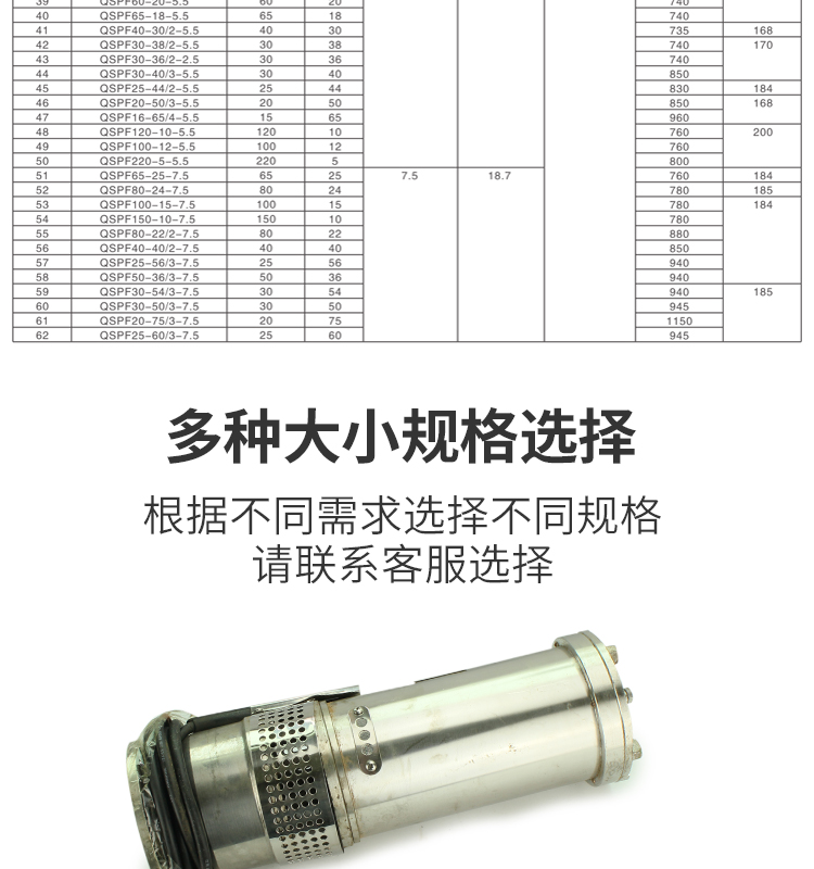 不锈钢专用喷泉水泵规格